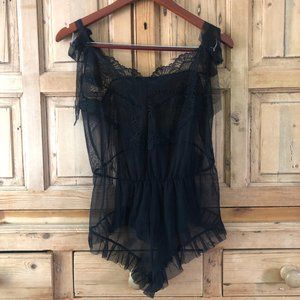 Only Hearts Helena Stuart Black Body Suit M / L